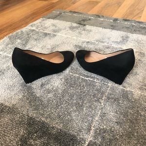 Black Suede Wedges